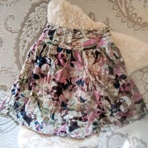 Chico's embroidered floral Shia silk skirt